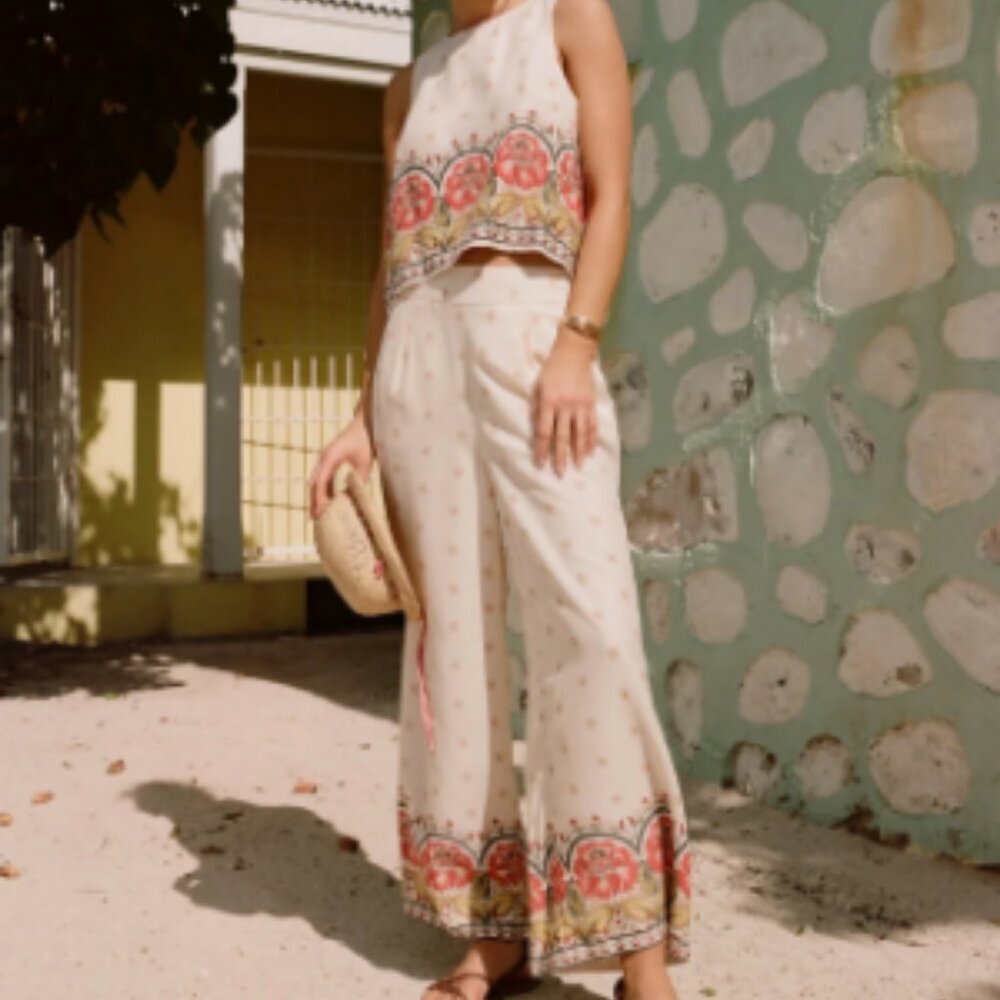 O'NEILL LACEY BORDER PRINT PANTS NWT